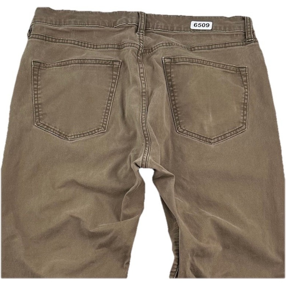 Flint and Tinder Mens Straight Fit Jeans 32x30 Khaki Brown 5 Pocket Design Pants